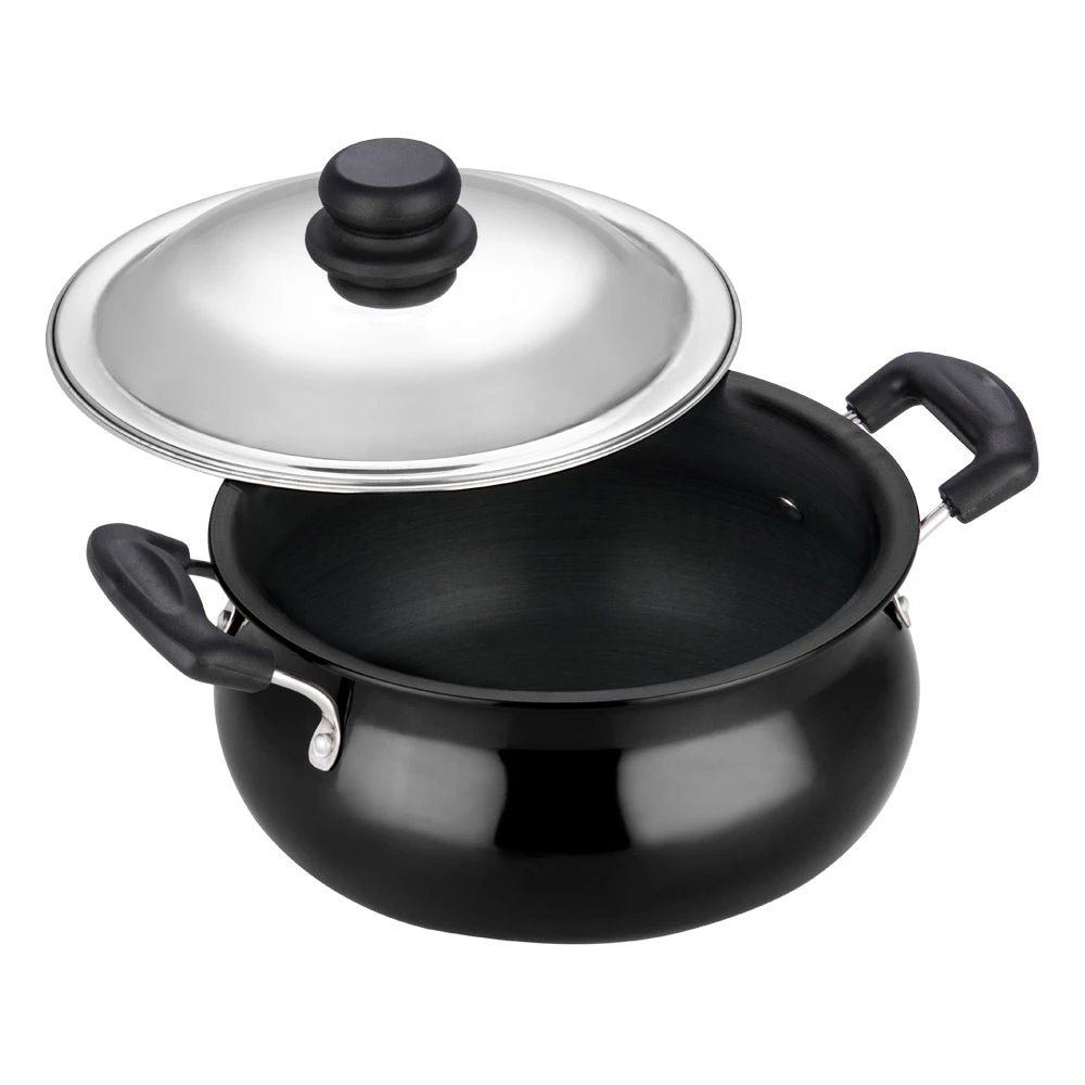 Vinod Cookware Vinod Hard Anodised Handi With Lid (Induction Friendly) 1 Vinod Cookware Vinod Hard Anodised Handi With Lid (Induction Friendly)