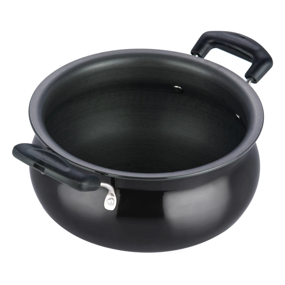 Vinod Cookware Vinod Hard Anodised Handi With Lid (Induction Friendly) 3 Vinod Cookware Vinod Hard Anodised Handi With Lid (Induction Friendly)