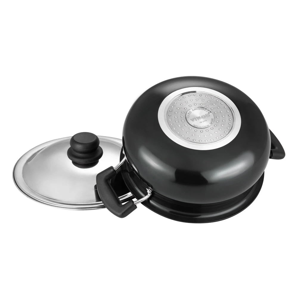 Vinod Cookware Vinod Hard Anodised Handi With Lid (Induction Friendly) 6 Vinod Cookware Vinod Hard Anodised Handi With Lid (Induction Friendly)