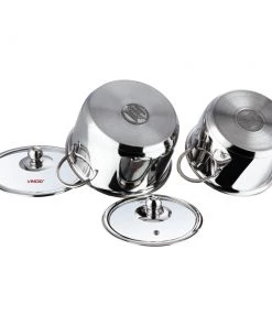 Vinod Cookware Cookware Vinod Stainless Steel Tuscany Combo Set With Lid (Induction Friendly)
