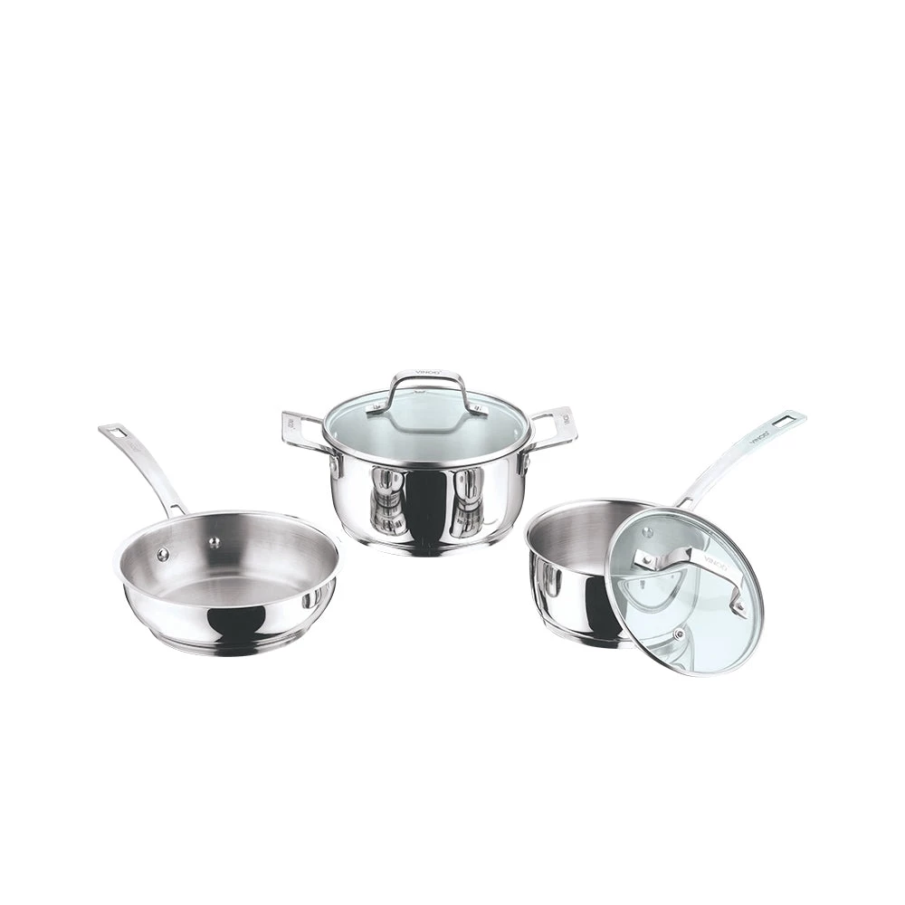 Vinod Cookware Cookware Vinod Stainless Steel Florence Set 1 Vinod Cookware Cookware Vinod Stainless Steel Florence Set