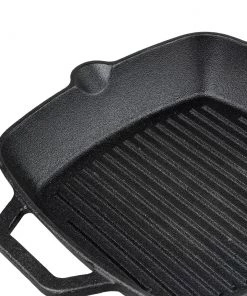 Vinod Cookware Vinod Legacy Pre - Seasoned Cast Iron Square Griddle - 24 Cm (Induction Friendly)
