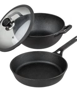Vinod Cookware Vinod Legacy Pre-Seasoned Cast Iron Combo Set (Induction Friendly)