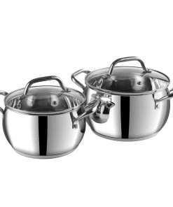 Vinod Cookware Vinod Stainless Steel Almaty Casserole Set (Induction Friendly) Cookware
