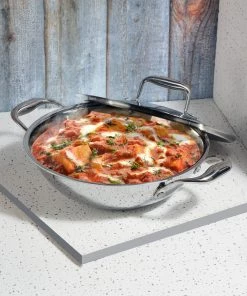 Vinod Cookware Vinod Platinum Triply Stainless Steel X Kadai (Induction Friendly) Cookware