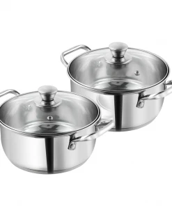 Vinod Cookware Vinod Stainless Steel Roma Casserole Set (Induction Friendly) Cookware