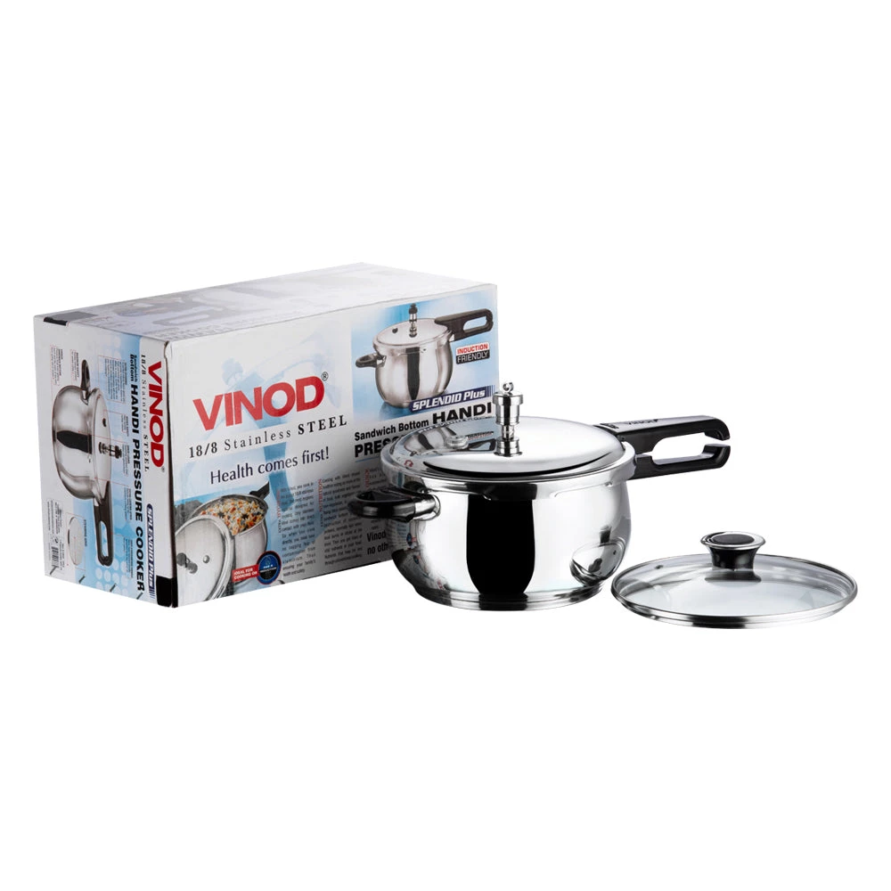 Vinod Cookware Vinod 18/8 Stainless Steel Splendid Plus Pressure Cooker 6 Vinod Cookware Vinod 18/8 Stainless Steel Splendid Plus Pressure Cooker
