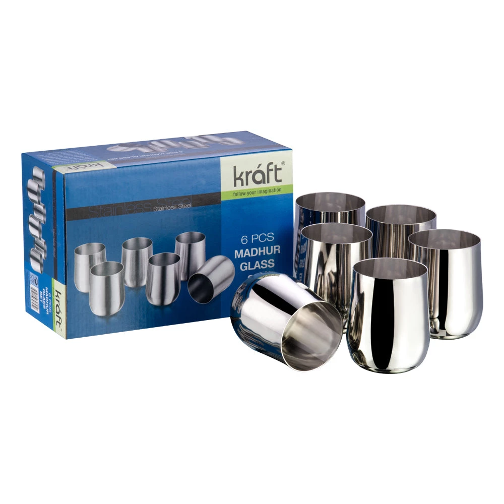 Vinod Cookware Kraft Madhur Glass Set - 6 Pc 6 Vinod Cookware Kraft Madhur Glass Set - 6 Pc