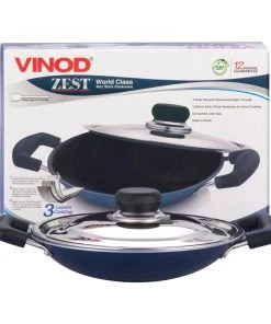Vinod Cookware Vinod Zest Non Stick Appachetty With Lid - 20 Cm 10 Vinod Cookware Vinod Zest Non Stick Appachetty With Lid - 20 Cm
