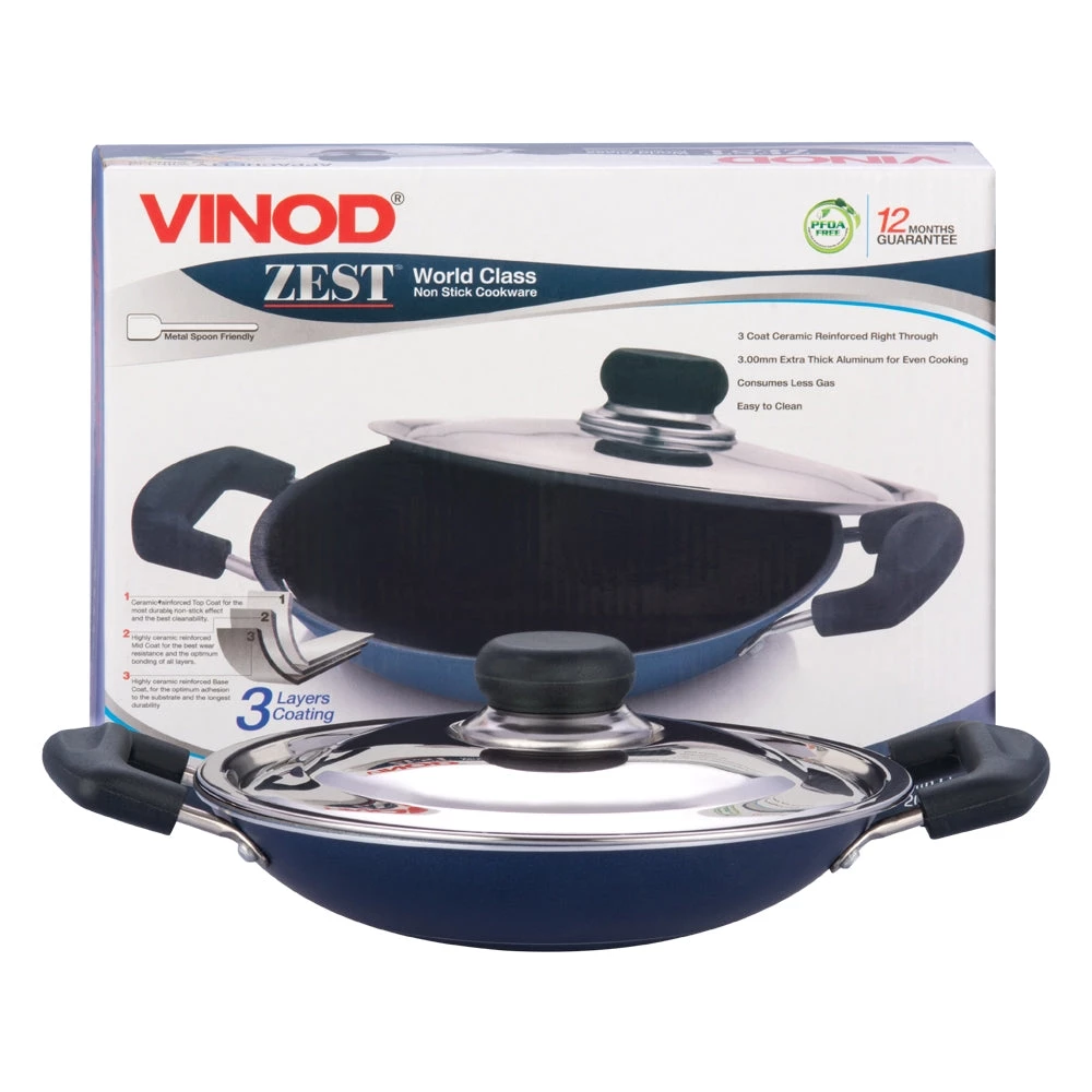 Vinod Cookware Vinod Zest Non Stick Appachetty With Lid - 20 Cm 5 Vinod Cookware Vinod Zest Non Stick Appachetty With Lid - 20 Cm