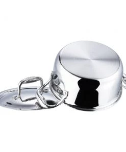 Vinod Cookware Vinod Platinum Triply Stainless Steel Saucepot With Lid (Induction Friendly) Cookware