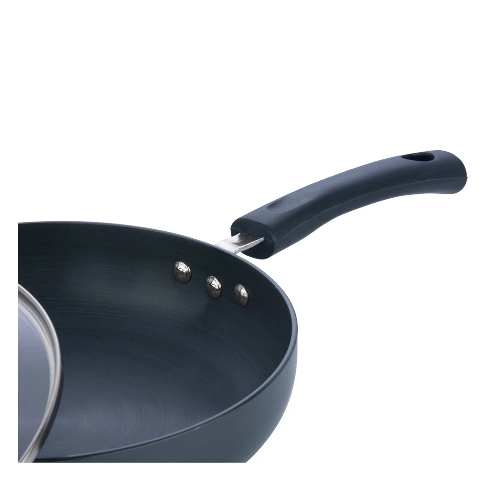 Vinod Cookware Vinod Hard Anodised Deep Frypan With Glass Lid - 24 Cm (Induction Friendly) 3 Vinod Cookware Vinod Hard Anodised Deep Frypan With Glass Lid - 24 Cm (Induction Friendly)