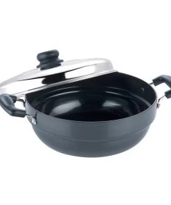 Vinod Cookware Cookware Vinod Hard Anodised Multi Kadai - 26 Cm (Induction Friendly) 7 Vinod Cookware Cookware Vinod Hard Anodised Multi Kadai - 26 Cm (Induction Friendly)
