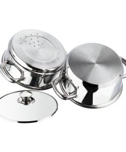 Vinod Cookware Vinod Stainless Steel 2 Tier Steamer With Lid (Induction Friendly) Cookware 14 Vinod Cookware Vinod Stainless Steel 2 Tier Steamer With Lid (Induction Friendly) Cookware