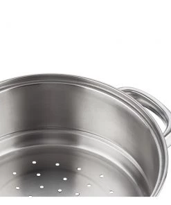 Vinod Cookware Vinod Stainless Steel 2 Tier Steamer With Lid (Induction Friendly) Cookware 12 Vinod Cookware Vinod Stainless Steel 2 Tier Steamer With Lid (Induction Friendly) Cookware