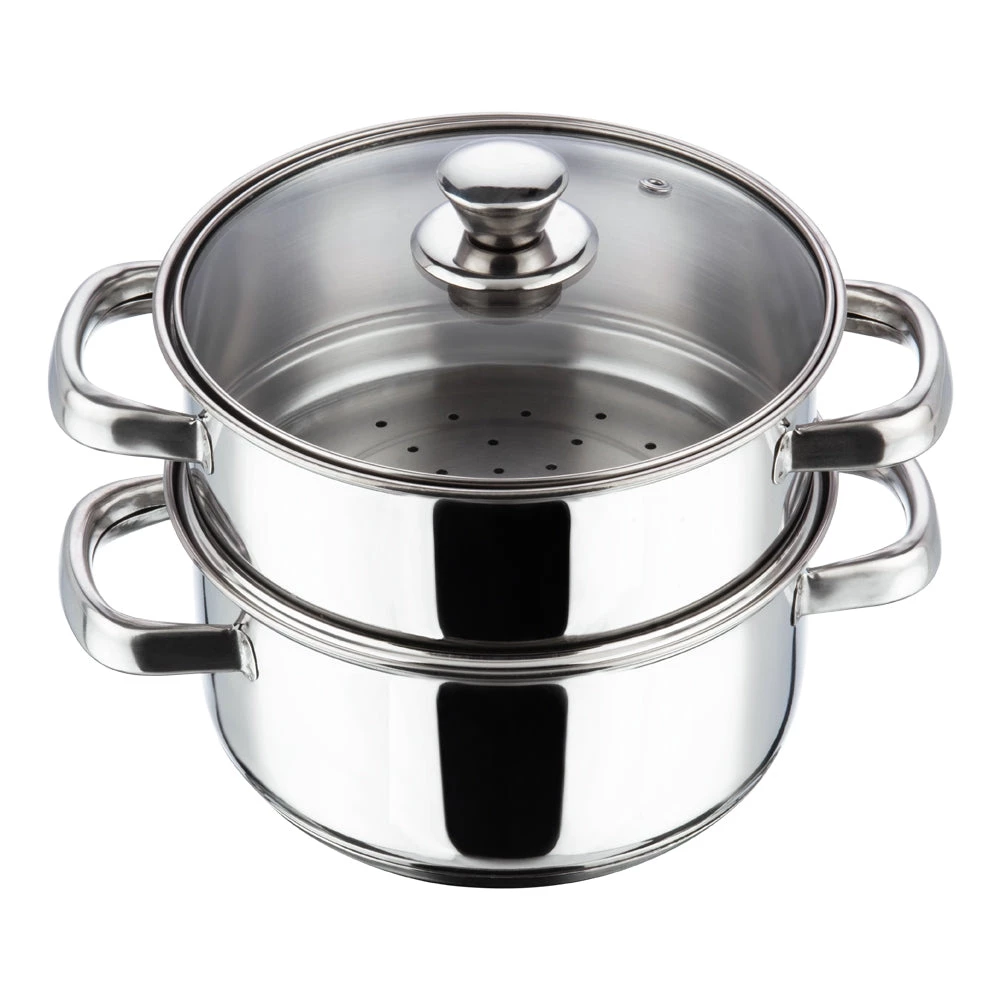Vinod Cookware Vinod Stainless Steel 2 Tier Steamer With Lid (Induction Friendly) Cookware 5 Vinod Cookware Vinod Stainless Steel 2 Tier Steamer With Lid (Induction Friendly) Cookware